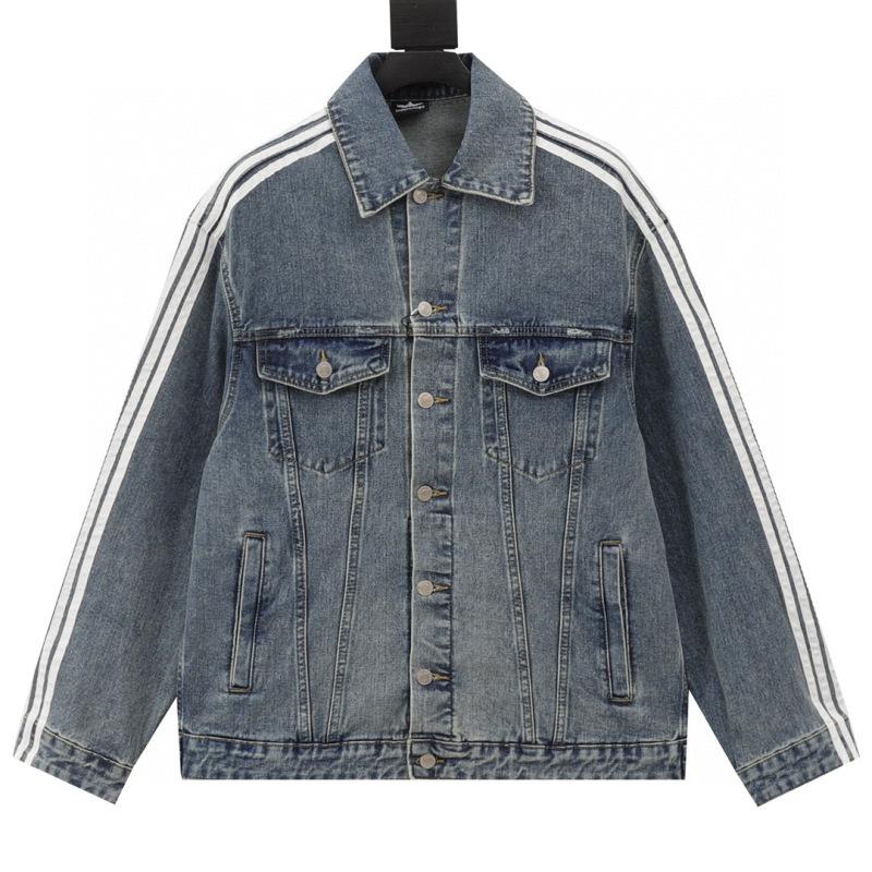 designer,replica,clothing,fake,1:1,lv,luxury,high quality Balenciaga x Adidas collaboration striped washed denim jacket (C75E) designer,replica,clothing,fake,1:1,lv,luxury,high quality Balenciaga x Adidas collaboration striped washed denim jacket (C75E)
