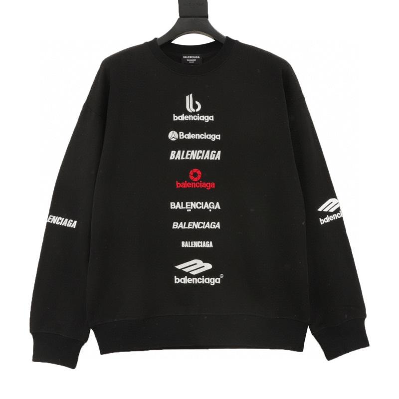 designer,replica,clothing,fake,1:1,lv,luxury,high quality Balenciaga Crew Neck Sweatshirt with Multi-logo Embroidery (5E3F) designer,replica,clothing,fake,1:1,lv,luxury,high quality Balenciaga Crew Neck Sweatshirt with Multi-logo Embroidery (5E3F)