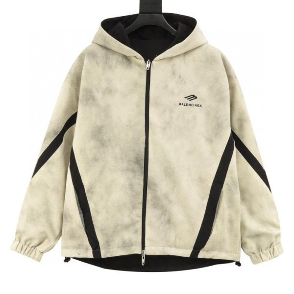 designer,replica,clothing,fake,1:1,lv,luxury,high quality Balenciaga patchwork embroidered washed double-sided leather jacket (C0A6)