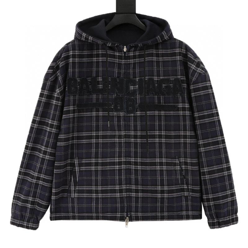 designer,replica,clothing,fake,1:1,lv,luxury,high quality Balenciaga plaid appliqué letter zip-up jacket (C6C8) designer,replica,clothing,fake,1:1,lv,luxury,high quality Balenciaga plaid appliqué letter zip-up jacket (C6C8)