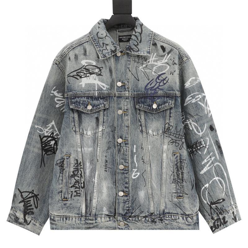designer,replica,clothing,fake,1:1,lv,luxury,high quality Balenciaga Graffiti Hand-Painted Fun Denim Jacket (A14A) designer,replica,clothing,fake,1:1,lv,luxury,high quality Balenciaga Graffiti Hand-Painted Fun Denim Jacket (A14A)