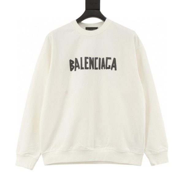 designer,replica,clothing,fake,1:1,lv,luxury,high quality Balenciaga Mixed Logo Print Crew Neck Sweatshirt (6B88)