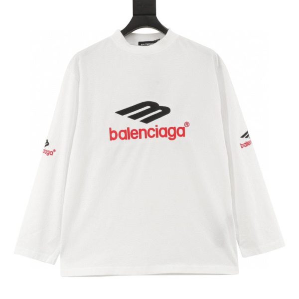 designer,replica,clothing,fake,1:1,lv,luxury,high quality Balenciaga Classic EB Embroidered Long-Sleeve T-Shirt (5FB5)