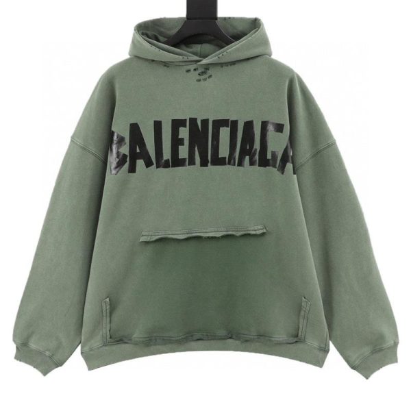 designer,replica,clothing,fake,1:1,lv,luxury,high quality Balenciaga masking tape hoodie (0614)