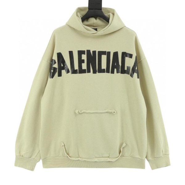 designer,replica,clothing,fake,1:1,lv,luxury,high quality Balenciaga masking tape hoodie (77B9)