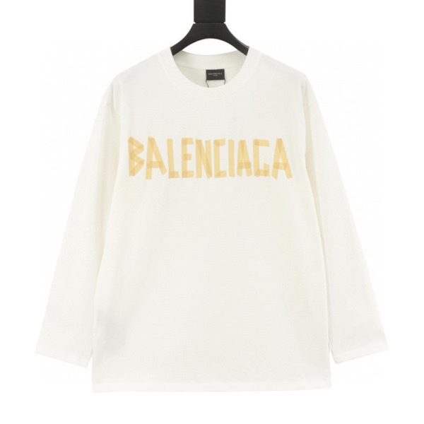 designer,replica,clothing,fake,1:1,lv,luxury,high quality Balenciaga masking tape long-sleeved shirt (401B)