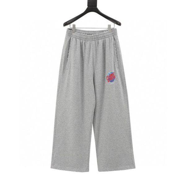 designer,replica,clothing,fake,1:1,lv,luxury,high quality Balenciaga runway style Earth print direct-print washed distressed trousers (2D03)