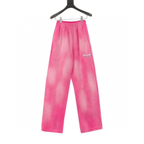 designer,replica,clothing,fake,1:1,lv,luxury,high quality Balenciaga Heavy Wash Tie-Dye Wide-Leg Trousers with Snowflake and Cola Embroidery (91E7)