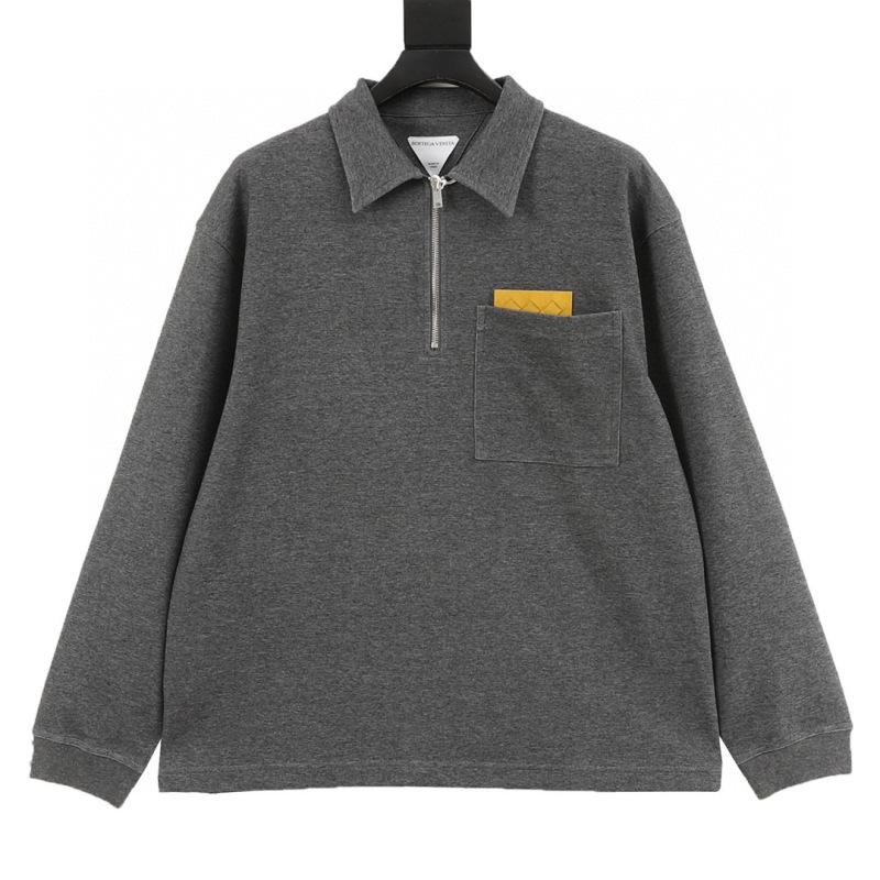 designer,replica,clothing,fake,1:1,lv,luxury,high quality Bottega Veneta solid color half-zip woven pocket long-sleeved polo shirt (A844) designer,replica,clothing,fake,1:1,lv,luxury,high quality Bottega Veneta solid color half-zip woven pocket long-sleeved polo shirt (A844)
