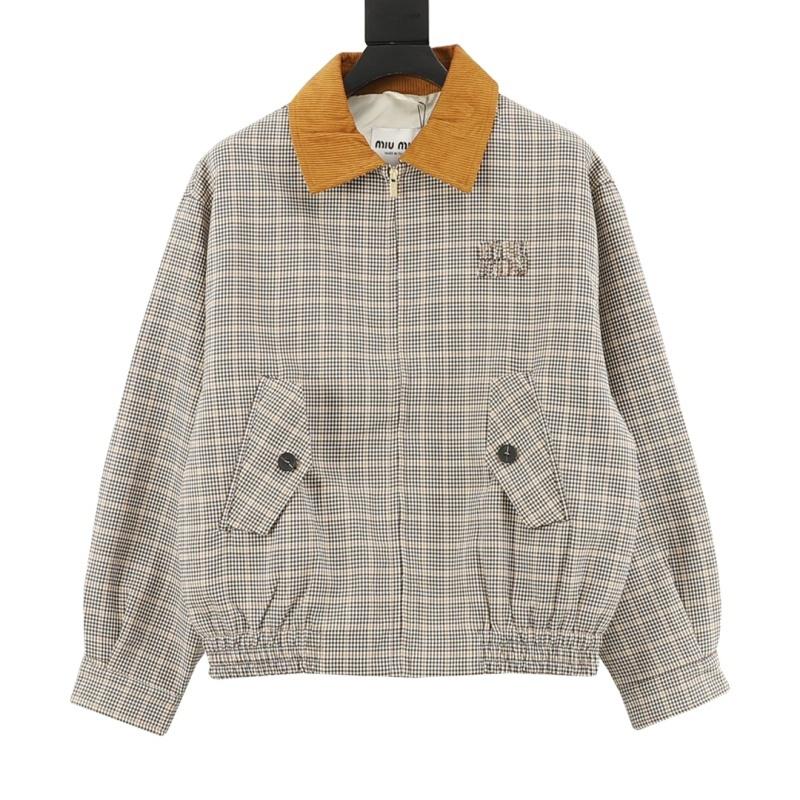 designer,replica,clothing,fake,1:1,lv,luxury,high quality MiuMiu Corduroy Collar Plaid Jacket (96CD) designer,replica,clothing,fake,1:1,lv,luxury,high quality MiuMiu Corduroy Collar Plaid Jacket (96CD)