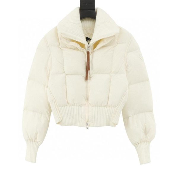 designer,replica,clothing,fake,1:1,lv,luxury,high quality Moncler Jadeite Large Logo Down Jacket, 2024 New Women’s Patchwork Faux Two-Piece Short Down Jacket (0A7B)