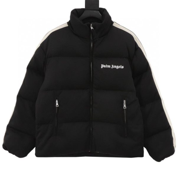 designer,replica,clothing,fake,1:1,lv,luxury,high quality Moncler x Palm Angels Collaboration FW21 Logo Striped Embroidered Down Jacket (B898)