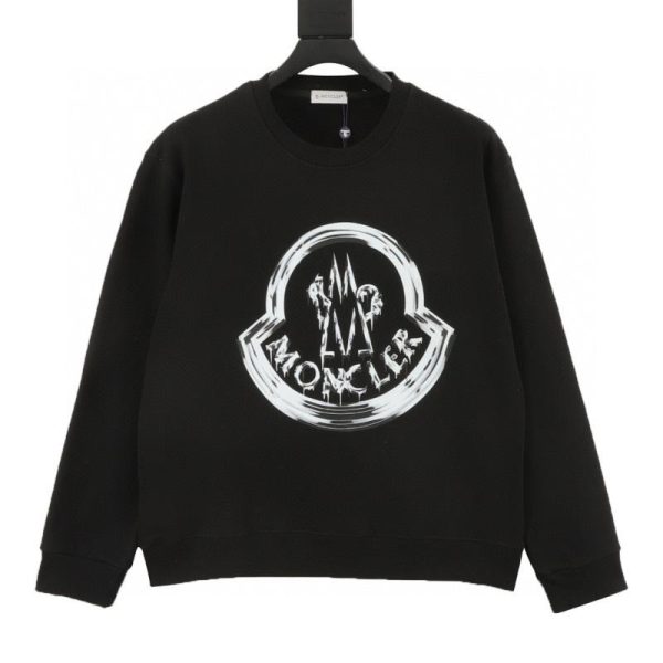 designer,replica,clothing,fake,1:1,lv,luxury,high quality Moncler graffiti logo crewneck sweatshirt (CDDF)