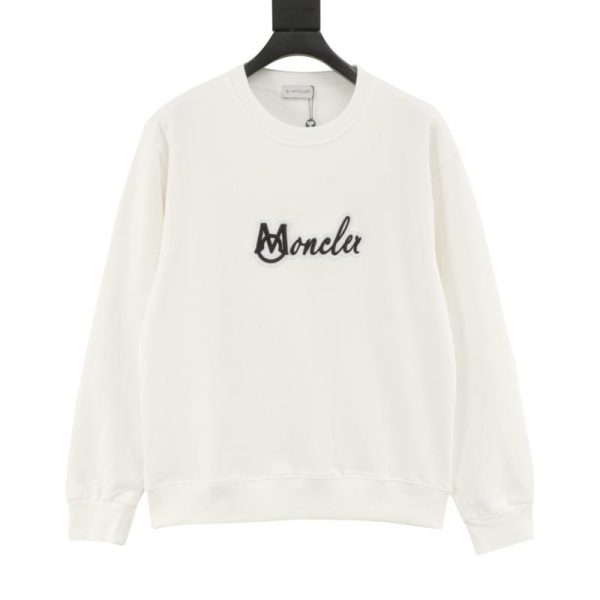 designer,replica,clothing,fake,1:1,lv,luxury,high quality Moncler Appliqué Letter Crew Neck Sweatshirt (40F2)