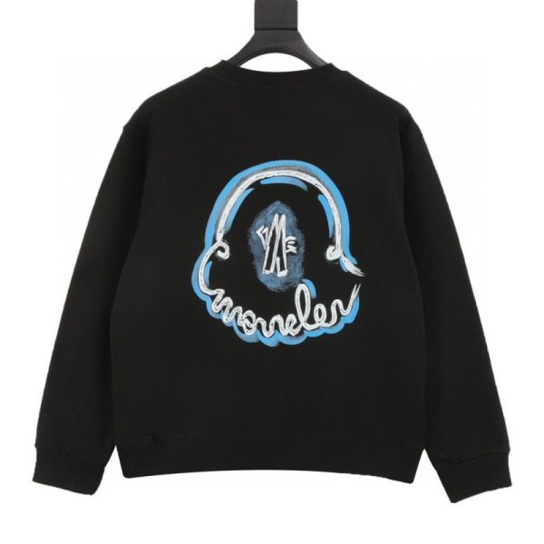 designer,replica,clothing,fake,1:1,lv,luxury,high quality Moncler Crew Neck Sweatshirt with Lettering on the Neckline (C64A)