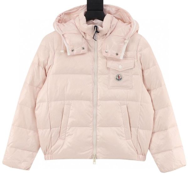 designer,replica,clothing,fake,1:1,lv,luxury,high quality Moncler Andro Collection Short Logo Hooded Long-Sleeved Down Jacket, Women’s (A054)