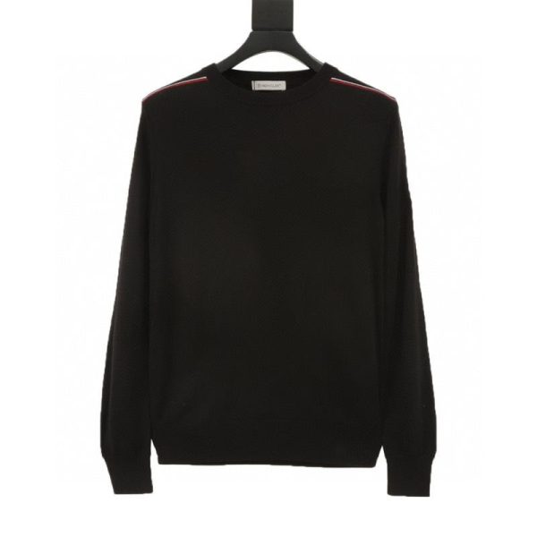 designer,replica,clothing,fake,1:1,lv,luxury,high quality Moncler Striped Shoulder Silk Knit Sweater (1485)