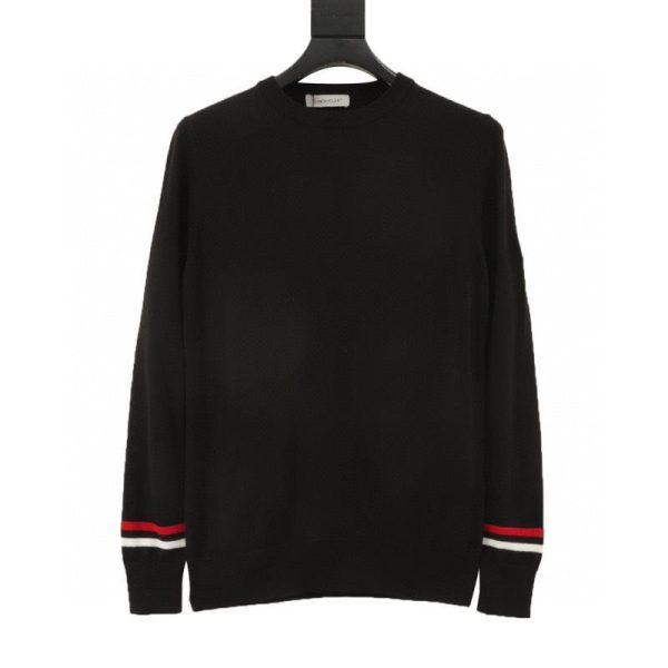 designer,replica,clothing,fake,1:1,lv,luxury,high quality Moncler striped silk knit sweater with sleeves (4F34)