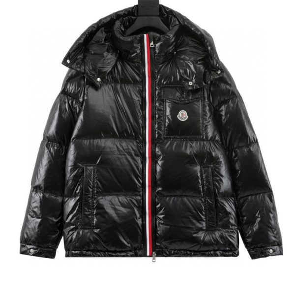 designer,replica,clothing,fake,1:1,lv,luxury,high quality Moncler hooded down jacket with webbing (0F13)