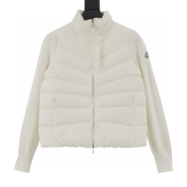 designer,replica,clothing,fake,1:1,lv,luxury,high quality Moncler New Irregularly Patchwork Knit Stand Collar Lightweight Down Jacket (43E3)