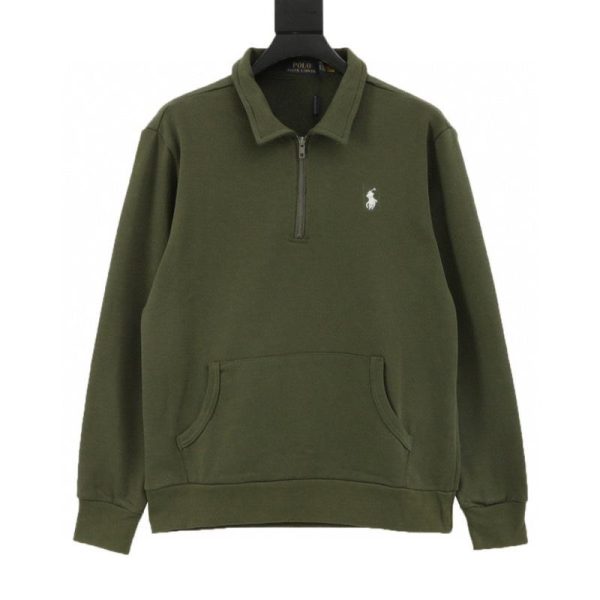 designer,replica,clothing,fake,1:1,lv,luxury,high quality Ralph Lauren Pony Logo Half-Zip Collar Sweatshirt (F9BF)