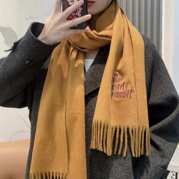 designer,replica,clothing,fake,1:1,lv,luxury,high quality Vivienne Westwood Premium Cashmere Scarf (VZGI9)