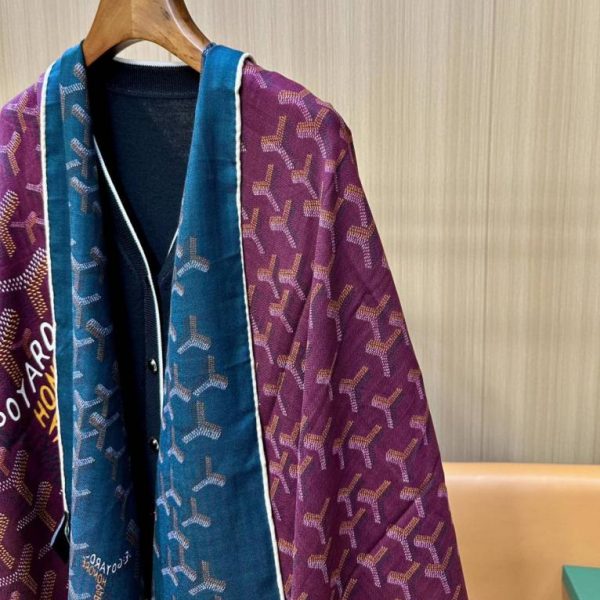 designer,replica,clothing,fake,1:1,lv,luxury,high quality Goya New Arrival: Double-Layer, Double-Sided, Two-Color Velvet Long Scarf (D6K0D)