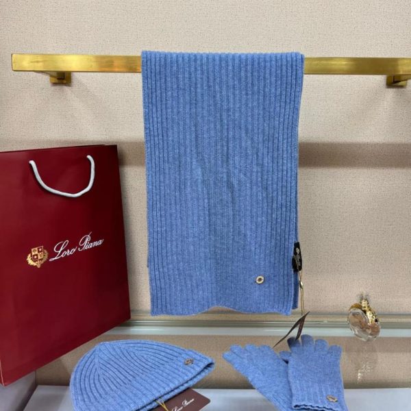 designer,replica,clothing,fake,1:1,lv,luxury,high quality Loro Piana Cashmere Knitted Set with Tapered Trim, 100% Cashmere Hat (O863J)