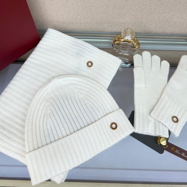 designer,replica,clothing,fake,1:1,lv,luxury,high quality Loro Piana Cashmere Knitted Set with Tapered Trim, 100% Cashmere Hat (68MAX)