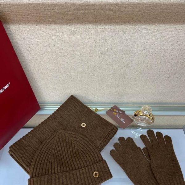 designer,replica,clothing,fake,1:1,lv,luxury,high quality Loro Piana Cashmere Knitted Set with Tapered Trim, 100% Cashmere Hat (BB7OQ)