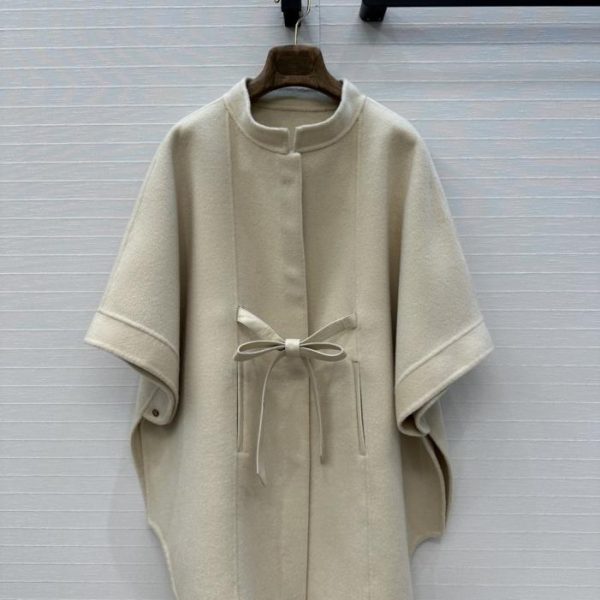 designer,replica,clothing,fake,1:1,lv,luxury,high quality High-end Loro Piana vintage-style cashmere cape coat with leather trim (K7L5G)