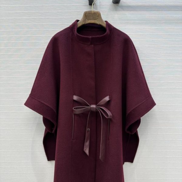 designer,replica,clothing,fake,1:1,lv,luxury,high quality High-end Loro Piana vintage-style cashmere cape coat with leather trim (RT8YE)