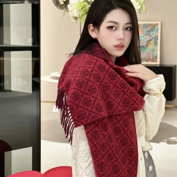 designer,replica,clothing,fake,1:1,lv,luxury,high quality TORY BURCH T MONOGRAM Jacquard Large Long Scarf (VXJML)