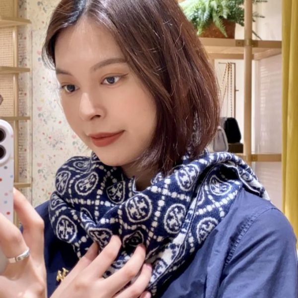 designer,replica,clothing,fake,1:1,lv,luxury,high quality TORY BURCH T MONOGRAM Jacquard Large Long Scarf (ZQX0O)