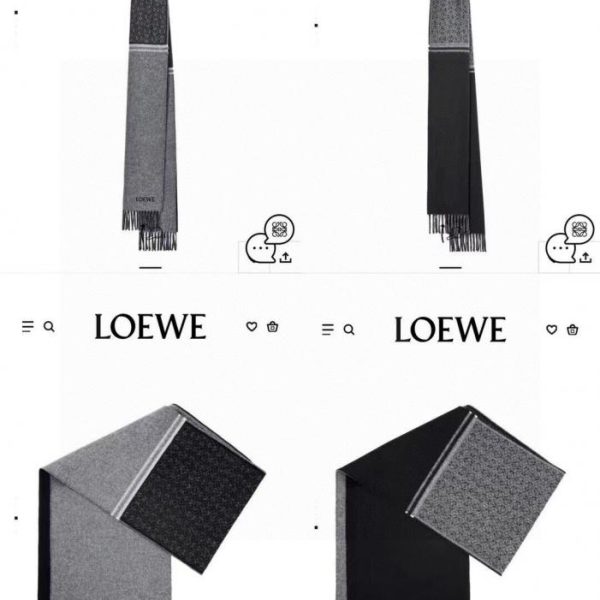 designer,replica,clothing,fake,1:1,lv,luxury,high quality LOEWE Reversible Scarf, Double-sided Wool and Cashmere Blend Scarf, Full Coverage Jacquard, Anagram Tassel Edge (V5DJ9)