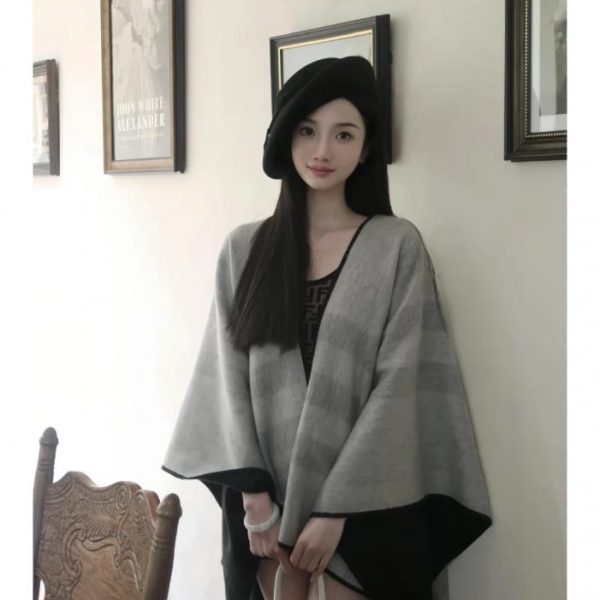 designer,replica,clothing,fake,1:1,lv,luxury,high quality Burberry Reversible Cape, 100% Cashmere (K1I6L)