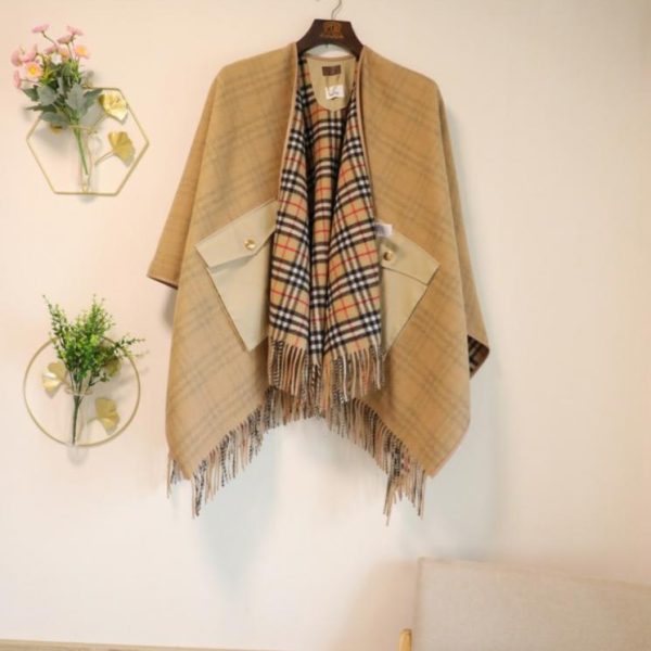 designer,replica,clothing,fake,1:1,lv,luxury,high quality Burberry heavy-duty accordion bag, wool cape, reversible (AQ3TC)