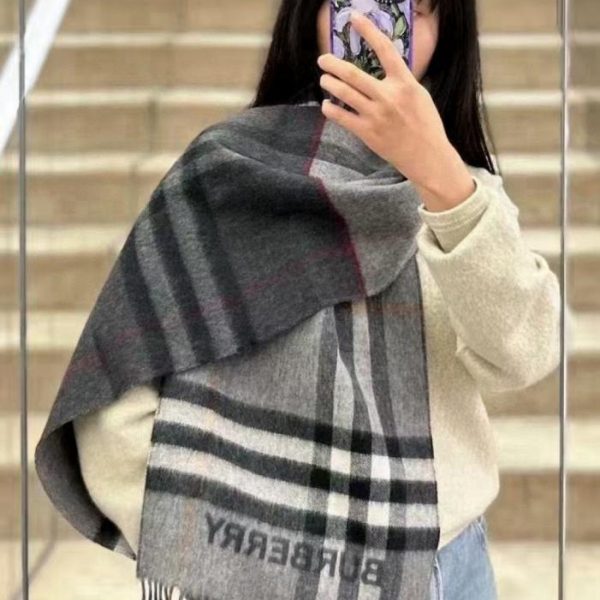 designer,replica,clothing,fake,1:1,lv,luxury,high quality Burberry cashmere color-blocked scarf (4L15D)