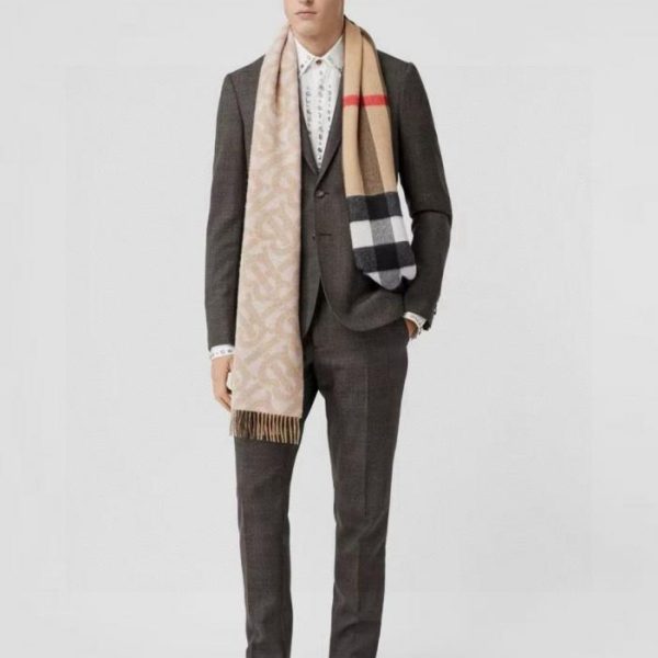designer,replica,clothing,fake,1:1,lv,luxury,high quality Burberry Classic TB Collection Jacquard Cashmere Scarf (HV7V7)