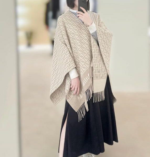designer,replica,clothing,fake,1:1,lv,luxury,high quality Fendi limited edition cape/shawl, available at boutiques (4OWJD).
