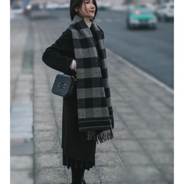 designer,replica,clothing,fake,1:1,lv,luxury,high quality Dior Printed Scarf in Wool and Cashmere, Check ‘N’ Dior Print (2QEQ6)