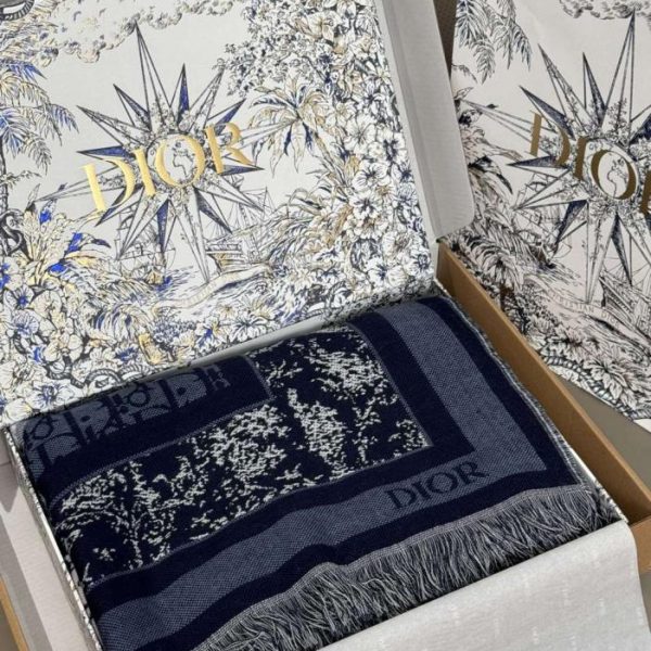 designer,replica,clothing,fake,1:1,lv,luxury,high quality Navy blue Dior playing card blanket (L44KQ)