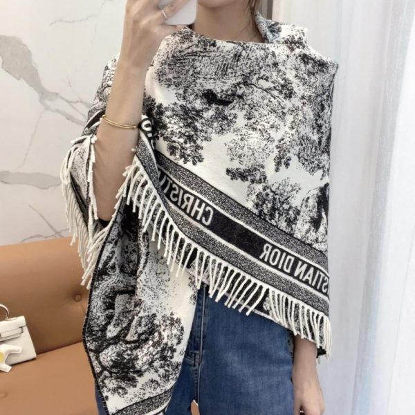 designer,replica,clothing,fake,1:1,lv,luxury,high quality [Animal] DIOR CD Jacquard Logo Print Large Square Scarf, Shawl, Blanket (H1OS7)