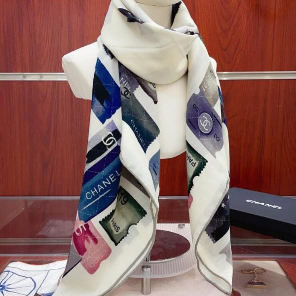 designer,replica,clothing,fake,1:1,lv,luxury,high quality Chanel cashmere square scarf, reversible, same color, silk and wool style (LQGF1)