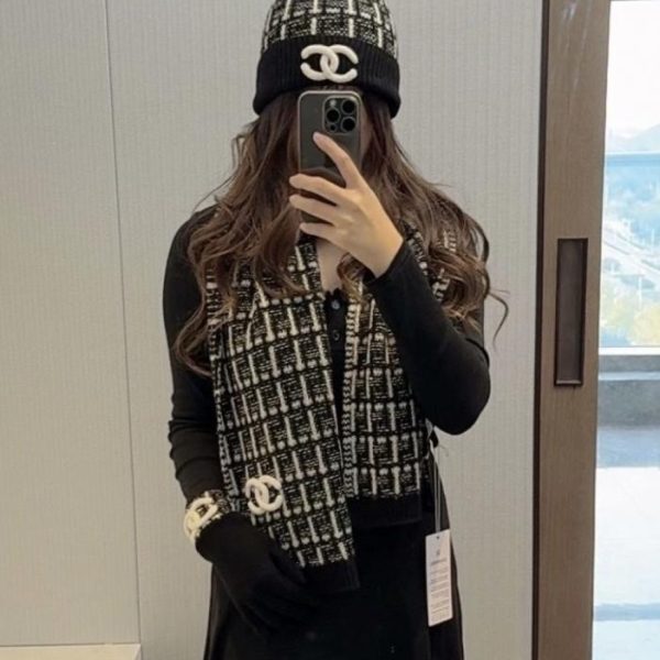 designer,replica,clothing,fake,1:1,lv,luxury,high quality Chanel three-piece set, 100% pure cashmere (ANFCK)
