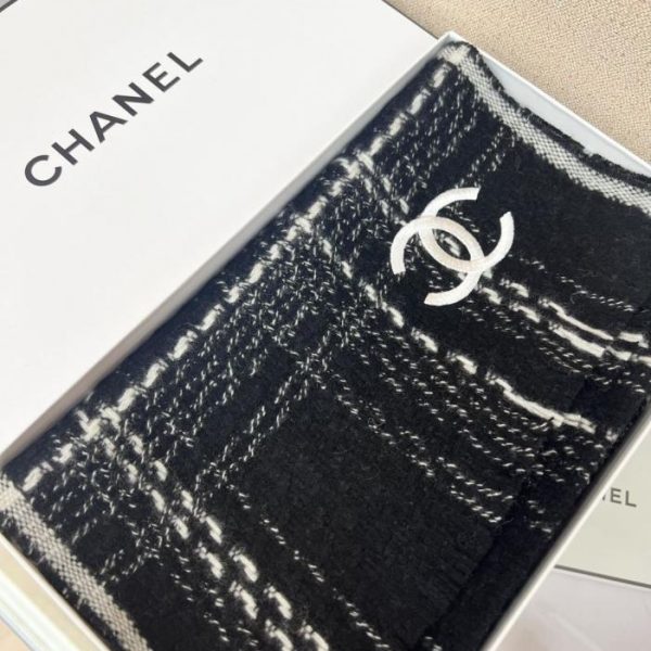 designer,replica,clothing,fake,1:1,lv,luxury,high quality Chanel Double C Knitted Cashmere Scarf (V1QVG)