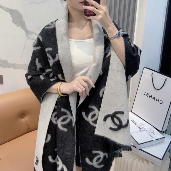 designer,replica,clothing,fake,1:1,lv,luxury,high quality Chanel’s new double-sided cashmere scarf/shawl (EDRRL)