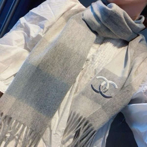 designer,replica,clothing,fake,1:1,lv,luxury,high quality CHANEL 100% Premium Cashmere Water Ripple Pattern Scarf YUC1G