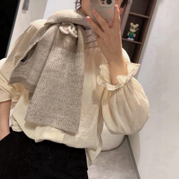 designer,replica,clothing,fake,1:1,lv,luxury,high quality Chanel Fall/Winter New Arrival 24b Knitted Scarf/Cashmere Knitted Long Scarf (D4FRA)