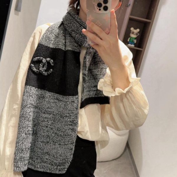 designer,replica,clothing,fake,1:1,lv,luxury,high quality Chanel Fall/Winter New Arrival 24b Knitted Scarf, Cashmere Knitted Long Scarf (08QYB)